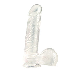 Dong with Suction Cup Clear 6 Inches Dong with Suction Cup Clear 6 Inches