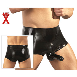 Latex Boxers with Penis Sleeve