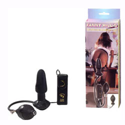 Inflatable Vibrating Butt Plug Black
