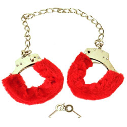 Red Furry Ankle Cuffs