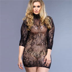 Leg Avenue Floral Lace Mini Dress UK 16-18