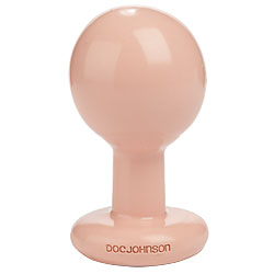 Round Butt Plug Medium White