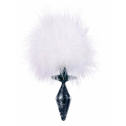 Fashionistas Black Glass Bunny Tail Large