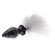 Fashionistas Black Glass Bunny Tail Large