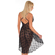 Black Lace Night Dress and G-String One Size 8-12 UK