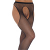 Fishnet Suspender Tights with Open Crotch